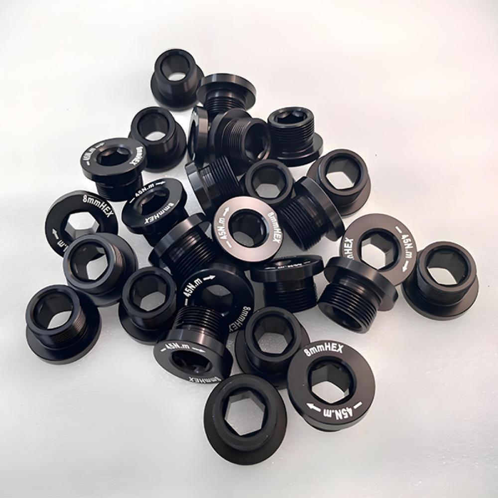 CNC Turning aluminum black anodized